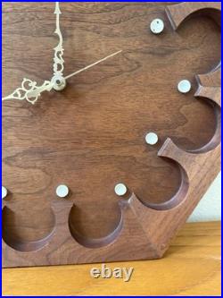 Rare Vintage Mid Century Modern Arthur Umanoff Howard Miller Walnut Wall Clock