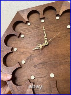 Rare Vintage Mid Century Modern Arthur Umanoff Howard Miller Walnut Wall Clock