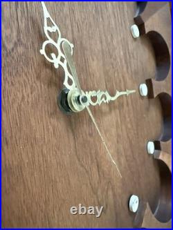 Rare Vintage Mid Century Modern Arthur Umanoff Howard Miller Walnut Wall Clock