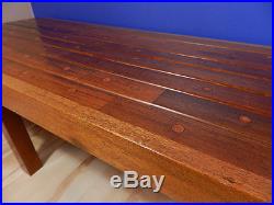 Rare Vintage Mid Century Modern Bench Table Made of Antique Organ wood parts