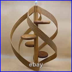 Rare Vintage Mid Century Modern Bentwood Spiral Unique Hanging 4 Shelf Planter