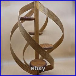 Rare Vintage Mid Century Modern Bentwood Spiral Unique Hanging 4 Shelf Planter