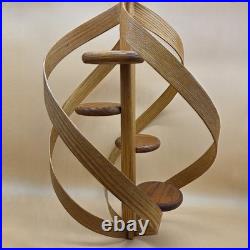 Rare Vintage Mid Century Modern Bentwood Spiral Unique Hanging 4 Shelf Planter