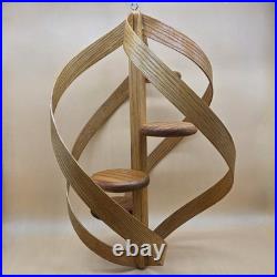 Rare Vintage Mid Century Modern Bentwood Spiral Unique Hanging 4 Shelf Planter