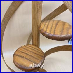 Rare Vintage Mid Century Modern Bentwood Spiral Unique Hanging 4 Shelf Planter