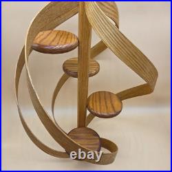 Rare Vintage Mid Century Modern Bentwood Spiral Unique Hanging 4 Shelf Planter