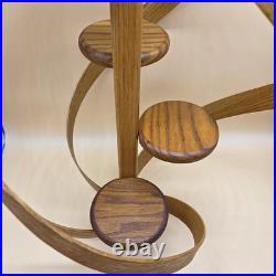 Rare Vintage Mid Century Modern Bentwood Spiral Unique Hanging 4 Shelf Planter