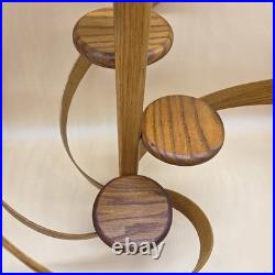 Rare Vintage Mid Century Modern Bentwood Spiral Unique Hanging 4 Shelf Planter