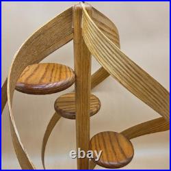 Rare Vintage Mid Century Modern Bentwood Spiral Unique Hanging 4 Shelf Planter