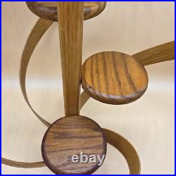 Rare Vintage Mid Century Modern Bentwood Spiral Unique Hanging 4 Shelf Planter