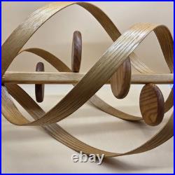 Rare Vintage Mid Century Modern Bentwood Spiral Unique Hanging 4 Shelf Planter
