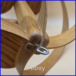 Rare Vintage Mid Century Modern Bentwood Spiral Unique Hanging 4 Shelf Planter