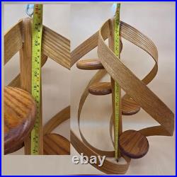 Rare Vintage Mid Century Modern Bentwood Spiral Unique Hanging 4 Shelf Planter