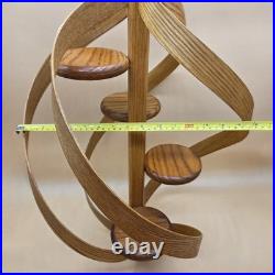 Rare Vintage Mid Century Modern Bentwood Spiral Unique Hanging 4 Shelf Planter