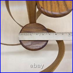 Rare Vintage Mid Century Modern Bentwood Spiral Unique Hanging 4 Shelf Planter