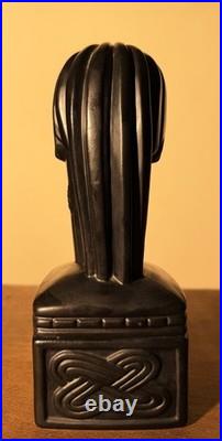 Rare Vintage Mid-Century Modern Brayton Laguna Black 2Piece Covered Box 9.5x3.5