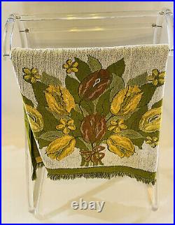 Rare! Vintage Mid Century Modern Clear Acrylic/Lucite Towel Holde Rack