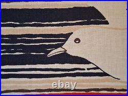 Rare Vintage Mid Century Modern Finnish Fabric Art Seagulls Sunset Marimekko 4ft