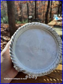 Rare Vintage Mid Century Modern Italian Ed Langbein Ceramic Lattice Pot Planter