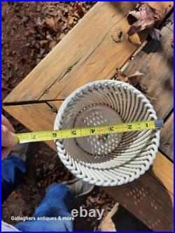 Rare Vintage Mid Century Modern Italian Ed Langbein Ceramic Lattice Pot Planter