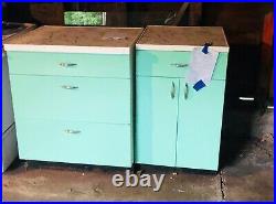 Rare Vintage Mid Century Modern Kitchen Complete Set Metal Cabinets and Sink