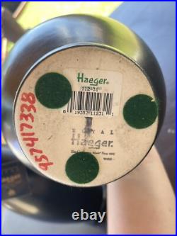 Rare Vintage Mid Century Modern Matte Black Royal Haeger Pottery Round Vases Set