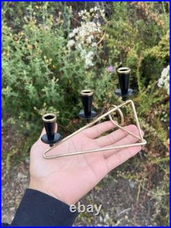 Rare Vintage Mid Century Modern Swedish Gunnar Ander Candelabra- Ystad Metall #2