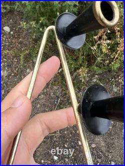 Rare Vintage Mid Century Modern Swedish Gunnar Ander Candelabra- Ystad Metall #2