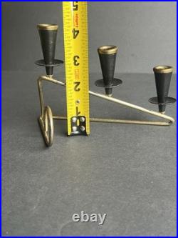 Rare Vintage Mid Century Modern Swedish Gunnar Ander Candelabra- Ystad Metall #2