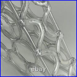 Rare Vintage Mid-Century Modern Triangle 10 Bottle Lucite Wine Rack