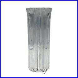 Rare Vintage Mid Century Modern Wear-Ever Ribbed Aluminum Vase 807 1960s 70s Ex