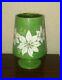Rare_Vintage_Pottery_Green_White_Poinsettia_Floral_9_Unique_Vase_UNKNOWN_LOOK_01_hnhe