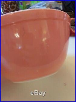 Rare Vintage Pyrex Flamingo Pnk Nesting Mixing Bowl Set 401 402 403 404