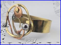 Rare Vintage Richard Bitterman MCM Mid Century Modern Brutalist 7 Bracelet