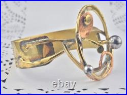 Rare Vintage Richard Bitterman MCM Mid Century Modern Brutalist 7 Bracelet