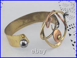 Rare Vintage Richard Bitterman MCM Mid Century Modern Brutalist 7 Bracelet