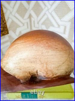 Rare Vintage Sarreid Spain Carved Wood Snail 13 Sculpture MCM Mid Century Decor