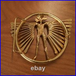 Rare Vintage Signed MID Century Modern Belt Buckle Joseph Burlini Sculpture