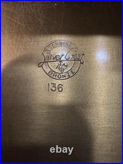 Rare! Vintage Silver Crest Bronze Mid Century Modern 4 Piece Desk/Office Set