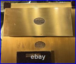 Rare! Vintage Silver Crest Bronze Mid Century Modern 4 Piece Desk/Office Set