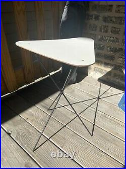 Rare Vintage Tripod Side Table Mid Century Mod Space Age Triangle Folds Retro