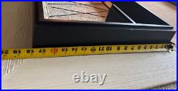 Rare Vintage Wood Shadowbox MCM Atomic Era Wall Hanging Black White 1950s