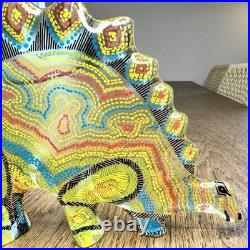 Rare Vtg Abraham Palatnik Lucite Stegosaurus Figurine Large 11.5 MCM Brazil