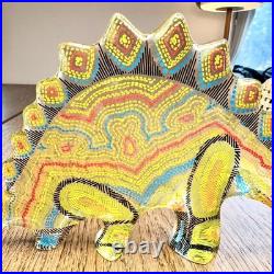 Rare Vtg Abraham Palatnik Lucite Stegosaurus Figurine Large 11.5 MCM Brazil