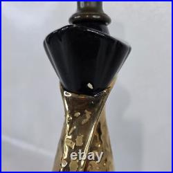 Rare Vtg Deena Weeping Gold Drip Pattern MCM Mid Century Modern Set of 2 Lamps