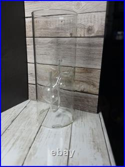 Rare Vtg. Double Chimney Handblown Zodiac Glass-oil-lamp Wolfard -excellent