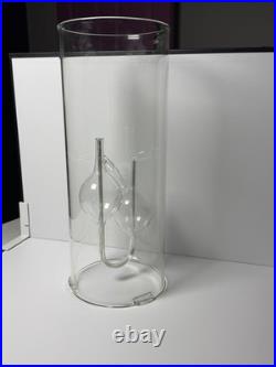 Rare Vtg. Double Chimney Handblown Zodiac Glass-oil-lamp Wolfard -excellent
