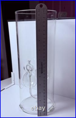 Rare Vtg. Double Chimney Handblown Zodiac Glass-oil-lamp Wolfard -excellent