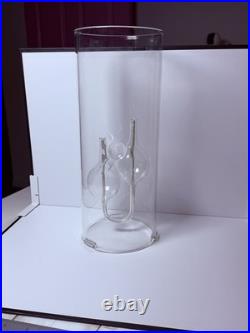 Rare Vtg. Double Chimney Handblown Zodiac Glass-oil-lamp Wolfard -excellent