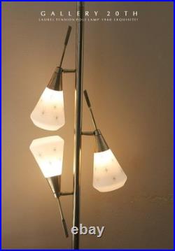 Rare! Vtg Laurel Tension Pole Lamp 1960 MID Century Modern Stiffel Futura Era